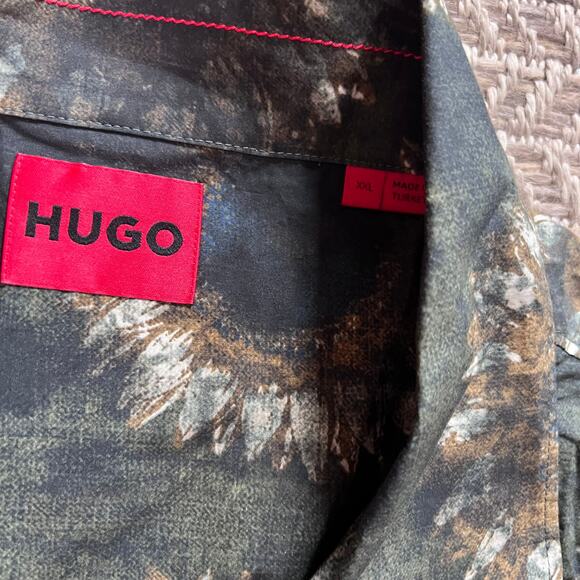 Hugo Boss Sunflower Shirt Mens Sz XXL - Picture 6 of 8